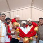 ಆದಿಶಕ್ತಿ ದಂಡಿ ಮಾರಮ್ಮನ ದೇವಾಲಯ  ಅಭಿವೃದ್ಧಿಗೆ ಸಹಕಾರ ನೀಡಿದ ಮುಖಂಡರಿಗೆ ಗ್ರಾಮಸ್ಥರಿಂದ ಸನ್ಮಾನ