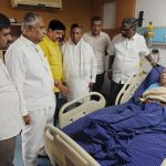 ಮಾಜಿ ಸಚಿವ ವಿ.ಮುನಿಯಪ್ಪ ಆಸ್ಪತ್ರೆಗೆ ದಾಖಲು : ಆಸ್ಪತ್ರೆಗೆ ಭೇಟಿ ನೀಡಿ ಆರೋಗ್ಯ ವಿಚಾರಿಸಿದ ಸಚಿವ ಕೆ.ಹೆಚ್.ಮುನಿಯಪ್ಪ