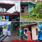 ಸುಂದರನಗರದಲ್ಲಿ ಮಳೆಗೆ 4 ಮನೆಗಳ ಮೇಲ್ಛಾವಣಿ ಹಾನಿ: ರಸ್ತೆಗೆ ಅಡ್ಡಲಾಗಿ ಬಿದ್ದ ಮರ